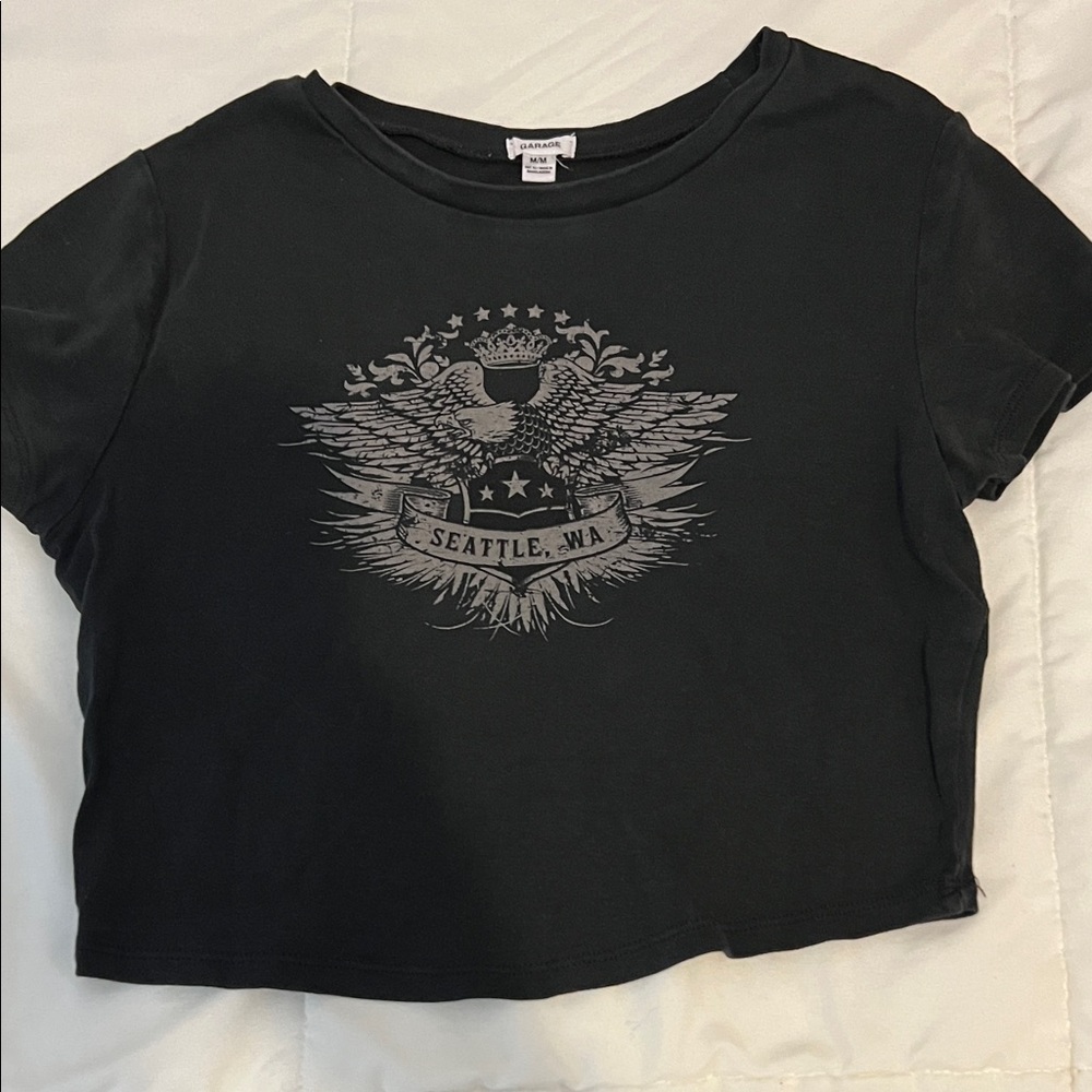 Garage Black Casual Tee
